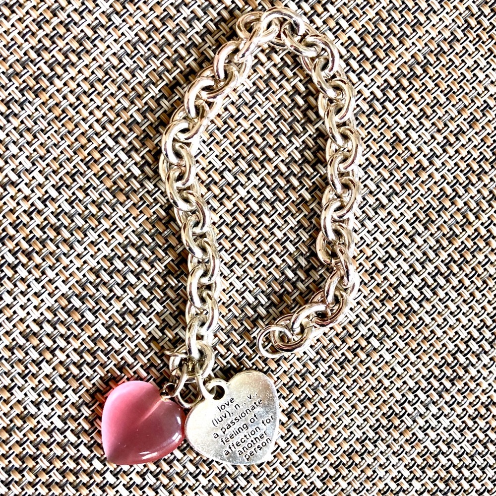 Heart charm bracelet